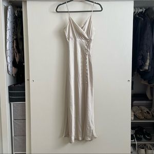 Zara silk effect champagne cocktail dress